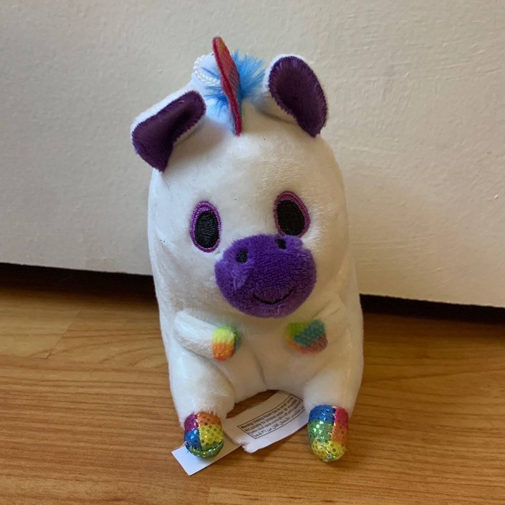 Unicorn Stuffed Animal and Keychain